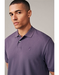 Рубашка поло с коротким рукавом из пике, фиолетовый Next