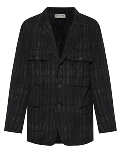 Пиджак с текстурированной отделкой, черный Yohji yamamoto
