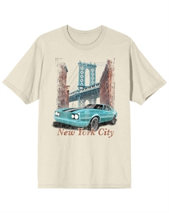 Мужская футболка с рисунком Car Fanatic New York City, кремовый Licensed character