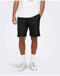 Мужские брюки-бермуды стандартного кроя, черный Only & sons