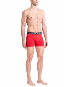 Боксеры Trunk Style 01/C Basic Cuff Logo im 2er Pack, цвет red black Replay
