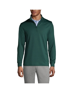 Мужской пуловер с молнией на четверть в стиле Lands End School Uniform, толстовка, цвет Evergreen Lands' end
