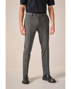 Костюмные брюки с отделкой из фактурной ткани, серый Next