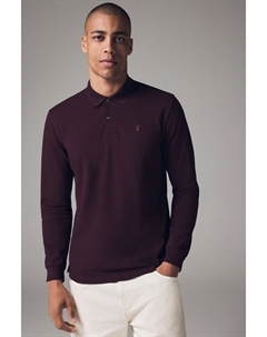 Рубашка поло с длинными рукавами из пике, фиолетовый Next