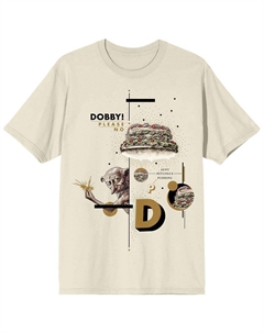 Мужская футболка с рисунком Гарри Поттера Добби и домашнего эльфа, кремовый Licensed character