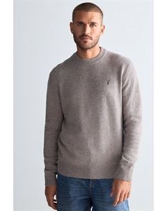 Джемпер стандартного кроя из 100% овечьей шерсти, нейтральный Next