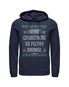 Свитер с рисунком Big & Tall Home Alone Merry Christmas Ya Filthy Animal, темно-синий Licensed character