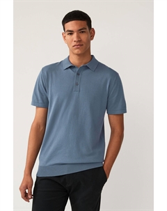 Трикотажная рубашка поло, голубой Next