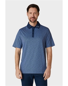 Рубашка поло с принтом мини шеврона по всей поверхности, синий Callaway apparel