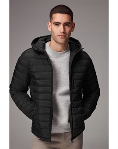 Легкая куртка пуховик с капюшоном, устойчивая к воздействию дождя, черный Next