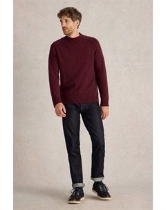 Джемпер с воротником стойкой из овечьей шерсти, фиолетовый White stuff