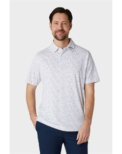 Принт Chev Confetti рубашка поло, белый Callaway apparel