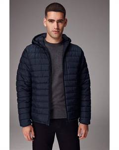 Легкая куртка пуховик с капюшоном, устойчивая к воздействию дождя, синий Next