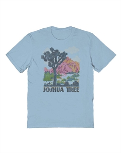 Мужская футболка с рисунком COLAB89 Threadless Joshua Tree, цвет Light Blue Colab89 by threadless
