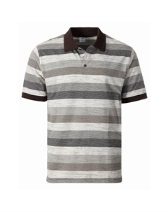 Мужская рубашка-поло стандартного кроя в полоску Club Stripe, коричневый Gioberti