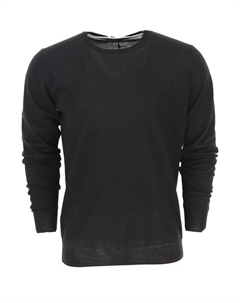 Свитер с круглым вырезом, черный Paolo pecora