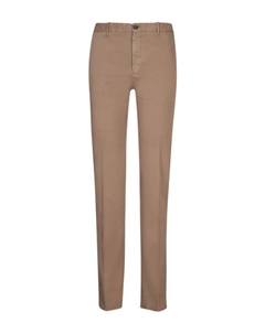 Брюки узкого кроя из хлопка, бежевый Incotex