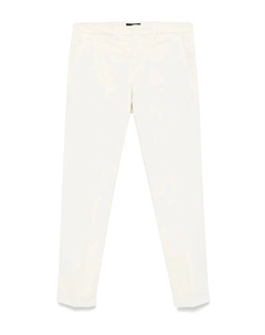 Брюки Чиносы из хлопка и габардина цвета экрю, бежевый Fay