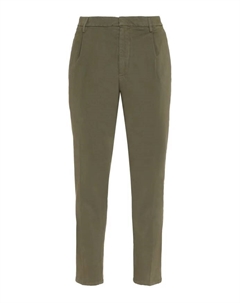 Хлопковые брюки с петлями для ремня., зеленый Dondup