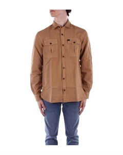 Льняная рубашка с пуговицами, коричневый Fay