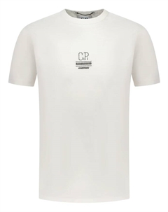 Хлопковая футболка стандартного кроя, белый C.p. company
