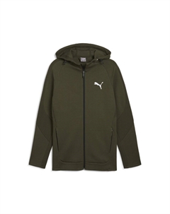 Спортивная толстовка Athletic Zip-Up Hoodie Evostripe, оливковый Puma