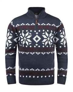 Свитер Sweater Norwin, темно-синий Solid