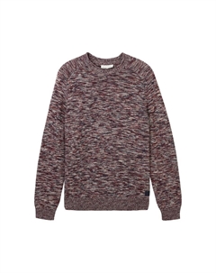 Свитер Sweater, цвет Bordeaux/Pastel red Tom tailor