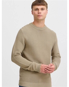 Вязаный свитер сдваленсия, бежевый Solid