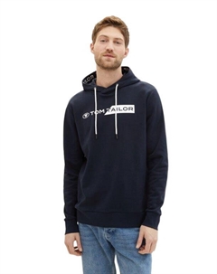 Толстовка PRINTED HOODIE, синий Tom tailor