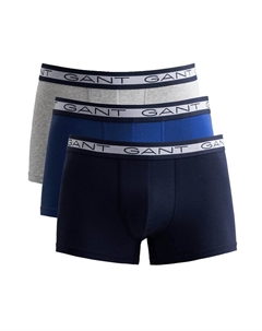 Боксеры с логотипом, 3 пары, серый Gant