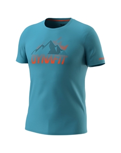 Функциональная рубашка Transalper Graphic S/S Tee, цвет Storm Blue/4490 Dynafit