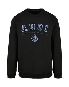 Пуловер Sweatshirt Herren Sweatshirt Ahoi Knut & Jan Hamburg, черный F4nt4stic