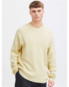 Вязаный свитер сдхами, желтый Solid