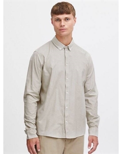 Рубашка с длинным рукавом сдвал, бежевый Solid