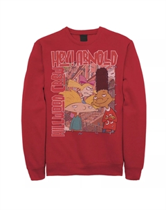 Мужской свитшот Nickeloden Hey Arnold с цветным плакатом Hillwood Licensed character