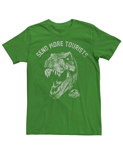 Мужская футболка «Тираннозавр из Парка Юрского периода» призывает присылать больше туристов Licensed character
