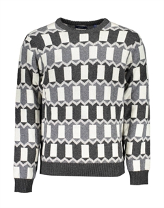 Серый шерстяной мужской свитер Gant