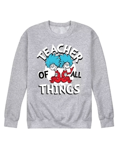 Мужской свитшот с рисунком Dr Seuss Teacher Of All Things Licensed character