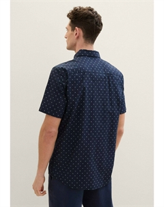 Рубашка KURZARM MIT PRINT, темно-синий Tom tailor