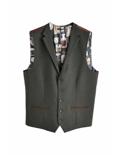 Костюмный жилет HERRINGBONE REGULAR FIT, зеленый Next