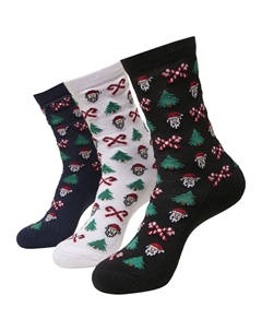 Носки ACCESSORIES GRUMPY SANTA CHRISTMAS SOCKS 3-PACK, разноцветный Urban classics