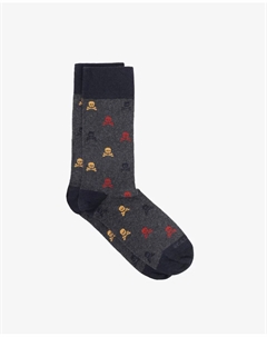 Мужские короткие носки с принтом, серый Scalpers