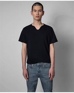 Monestir мужская хлопковая футболка с короткими рукавами, темно-синий Zadig&voltaire