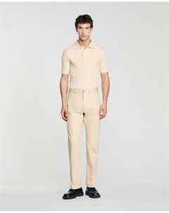 Мужские однотонные чиносы узкого кроя, цвет Natural Sandro