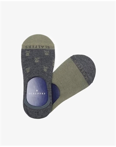 Набор мужских носков на мизинцах с изображением черепа, мультиколор Scalpers