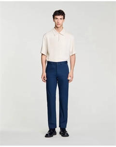 Мужские однотонные чиносы узкого кроя, темно-синий Sandro