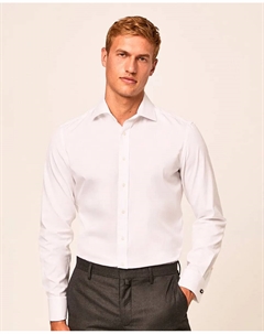 Мужская деловая рубашка классического кроя королевские оксфорды больших размеров, белый Hackett