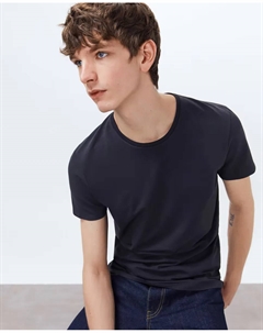 Мужская базовая черная футболка с короткими рукавами, черный Сфера