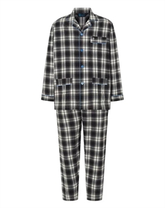 Мужская длинная темно-серая фланелевая пижама, темно-серый El búho nocturno